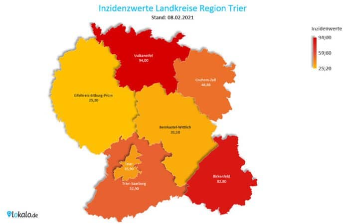 Corona Inzidenzwerte Karte Landkreise Region Trier