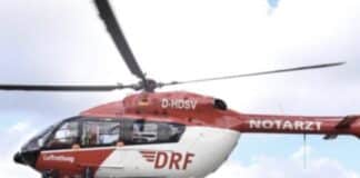 Crash in Stadtkyll fordert drei Verletzte: Rettungshubschrauber gelandet Rettungshubschrauber DRF