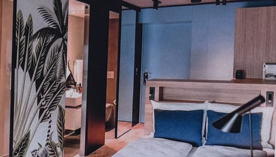 Visualisierung einer stilvoll eingerichteten Wohneinheit mit modernem Design und Hotelambiente im Rahmen der Kaufhof-Umnutzung Trier.