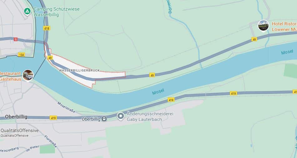 Karte: B49, Wasserbilligerbrück