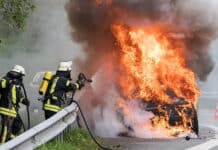 Fahrzeugbrand auf der A60 bei Badem: Vollsperrung der Autobahn aufgehoben