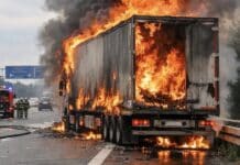 Saarland: LKW-Reifen fängt Feuer und setzt Auflieger in Brand — Sperrung auf Autobahn