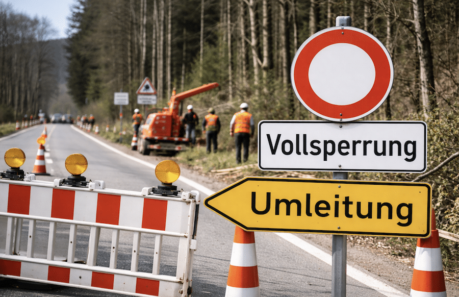 Verkehrsservice-Stra-e-dicht-wegen-Baumf-llarbeiten-Umleitung-zwischen-Speicher-und-Zemmer