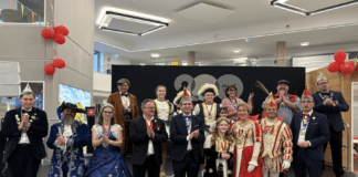 Sparkasse Trier feiert Karneval: Prinzenpaare zu Gast in der Theodor-Heuss-Allee