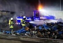 Update: Brand im Entsorgungszentrum Sehlem — THW weiter im Einsatz