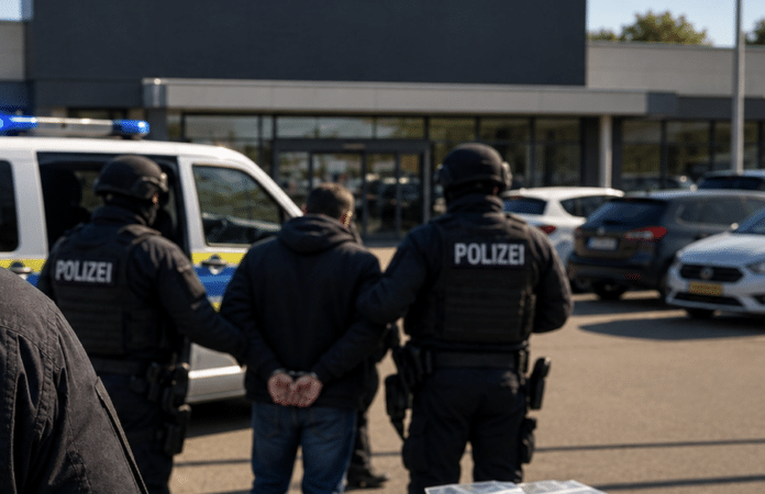 Symbolbild zu Drogen-Razzia in Wittlich: Polizei nimmt Tatverdächtige auf Parkplatz fest und stellt Betäubungsmittel sowie Bargeld sicher.