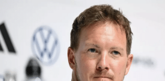 Deutschland gegen Finnland heute live im TV: Übertragung, Uhrzeit & alle Infos zum DFB-Spiel Julian Nagelsmann bei einer Pressekonferenz der deutschen Fußball-Nationalmannschaft vor dem Länderspiel Deutschland gegen Finnland. Foto: © Federico Gambarini/dpa
