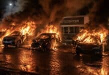 Region: Mehrere PKWs bei Autohändler in Flammen – Brandstiftung wahrscheinlich