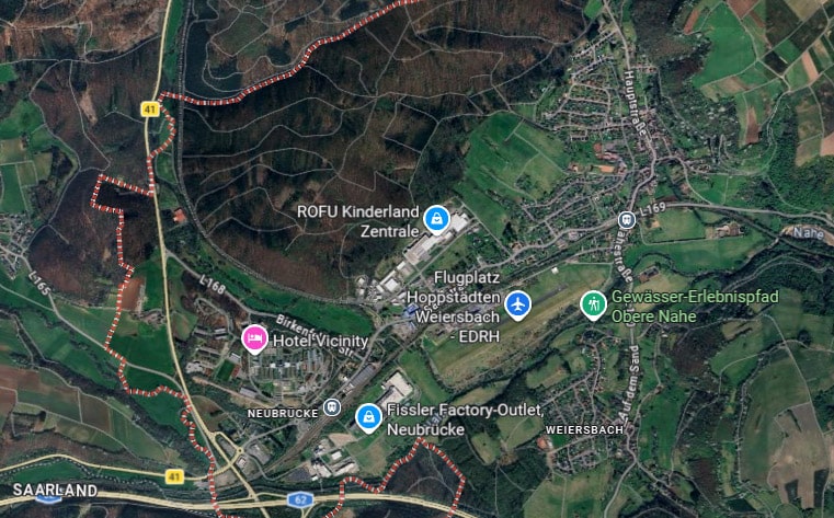 Karte: B41, Hoppstädten-Weiersbach
