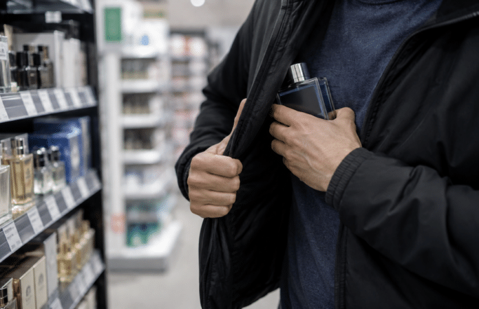 Parfümregal in einem Drogeriemarkt als Symbolbild für einen Ladendiebstahl in Wittlich