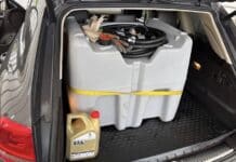 Mobile Tankstelle für 210 Liter Diesel Kofferraum: PKW-Gespann auf A60 gestoppt