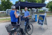 Präventionsveranstaltung „Fahrradfahrer“ der Polizei Schweich auf dem Moselradweg